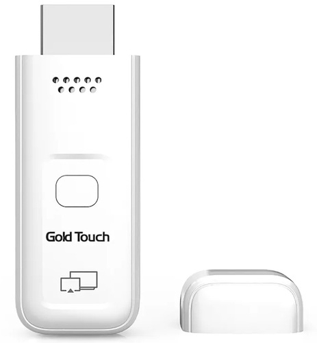 מתאם תצוגה HDMI אלחוטי עד 10 מטר – 1080p@60Hz, תמיכה ב-Airplay ומירור מסך Gold Touch