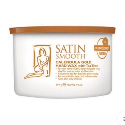 Satin smooth שעווה מתקלפת קלנדולה ושמן עץ התה