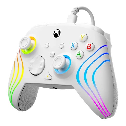 שלט גיימינג RGB חוטי Turtle Beach Afterglow Wave ל־Xbox ו־PC בצבע לבן