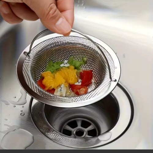 רשת מסננת לפתח הכיור עם ידית שליפה היגיינית