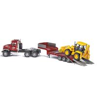 משאית MACK גוררת טרקטור - Bruder JCB 4CX 02813