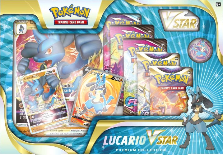 קלפי פוקימון מארז פרימיום לוקאריו ויסטאר Pokémon TCG: Lucario VSTAR Premium Collection