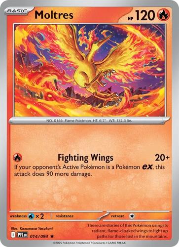 קלף בודד single פוקימון - moltres - Phantasmal Flames - 014/094