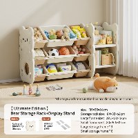 מעמד אחסון דוב 9 מיכלים פלוס מעמד תצוגה עם שני מדפים XXSNJ03SS
