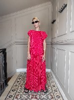 חצאית מקסי פליסה - אדום
