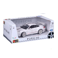 דגם מכונית פורשה גי טי 3 אר אס - Bburago Porsche 911 GT3 RS 4.0 White 1:18