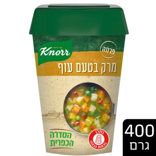 מרק בטעם עוף 100% רכיבים טבעיים, 400 גרם
