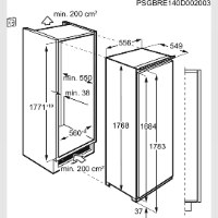 מקפיא אינטגרלי מבית AEG אאג דגם ABE81816NC