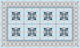 60 ס"מ על 100 ס"מ - שטיח PVC דגם תכלת אפור 210