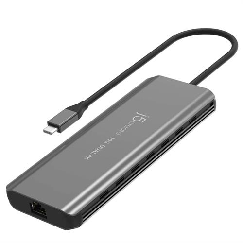 תחנת עגינה j5create USB-C לשני מסכי 4K HDMI