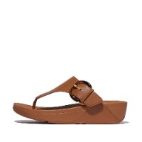כפכף לולו חום עם אבזם פיטפלופ FITFLOP
