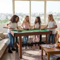שולחן סנוקר כולל אביזרים 76X61X122 סמ מבית קפיץ קפוץ