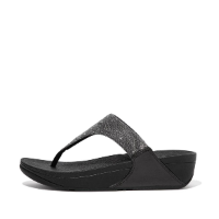 FITFLOP | פיטפלופ - Fitflop Lulu Glitz Toe-Post Sandals Black פיט פלופ כפכפי נשים אצבע קריסטל