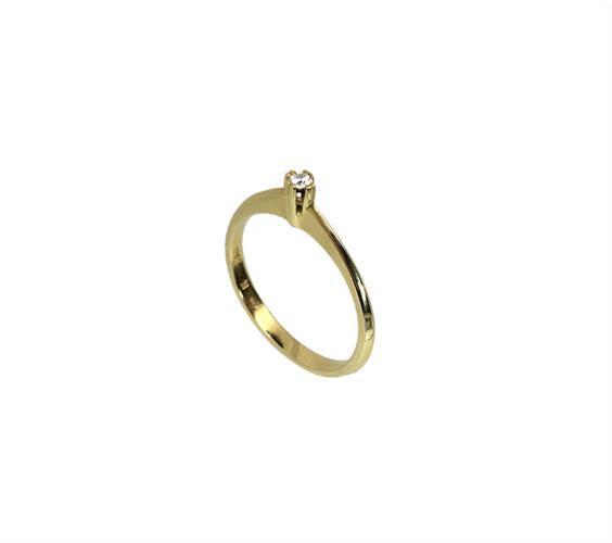 טבעת אירוסין זהב צהוב 18K יהלום מרכזי OP09150058930