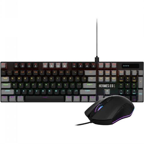 סט גיימינג מקלדת מכנית ועכבר Gamdias Hermes E6