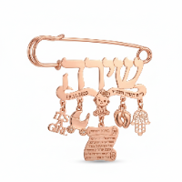 סיכה לעגלה עם שם הילדה + תאריך לועזי ועברי