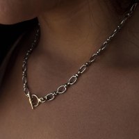 שרשרת קרוליין | שרשרת סטנסיל כסופה