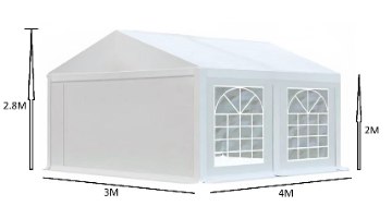 אוהל PVC חסין אש לחצר הבית 3X4 מטר