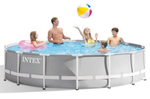 בריכת אולטרה עמודים עגולה+ משאבה 28638| 427X107 סמ| מקט 26720|Prism Frame| INTEX | קפיץ קפוץ