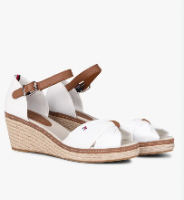 סנדל טומי Tommy Hilfiger Espadrille Wedge Sandal לבן