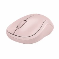 עכבר אלחוטי צבע ורוד Logitech M240 Silent Bluetooth – פריט בודד בצבע ורוד המונח בזווית עליונה קדמית על רקע לבן USB