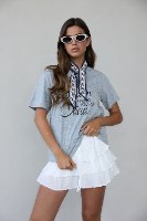 חליפת חצאית & צעיף סאטן