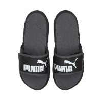 PUMA Royalcat Comfort כפכפי פומה נשים פס סקוצ' שחור אפור לוגו לבן