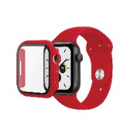 רצועה ומגן מסך SKECH לשעון APPLE WATCH 45MM אדום