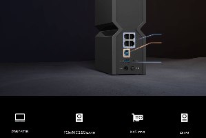 ראוטר גיימינג TP-Link BE9300 Tri-Band Wi-Fi 7 Archer BE550 – מבט אחורי על חיבורי 2.5G LAN, WAN