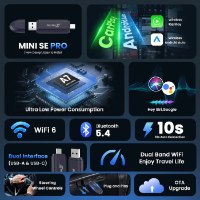Mini5 SE PRO מתאם לרכב  CarPlay אלחוטי Carlinkit