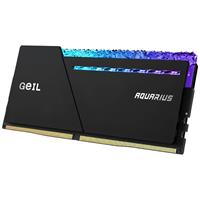 ערכת זיכרון למחשב נייח GeIL DDR5 32GB (2x16GB) 6000 CL36 AQUARIUS RGB Diamond AMD Edition בצבע שחור