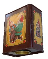 קופסה ממתכת, קופה למטבעות עם ציור של גמדים, וינטאג' סולינגן גרמניה