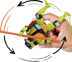 צבי הנינג'ה - דמות דוניטלו עם שריון מסתובב -  Turtles Teenage Mutant Ninja Shell Spin Donatello