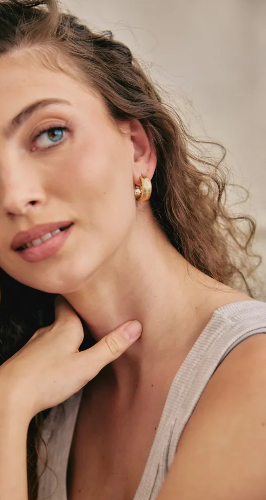 עגילי חישוק מקומט
