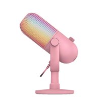 מיקרופון סטרימינג צבע ורוד Razer Seiren V3 Chroma RGB – מיקרופון ורוד עם תאורת RGB צבעונית ברשת