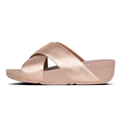 לולו קרוס סלייד רוז גולד פיטפלופ FITFLOP