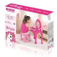 דולו - שידת איפור unicorn יוניקורן עם כסא 2561 - DOLU