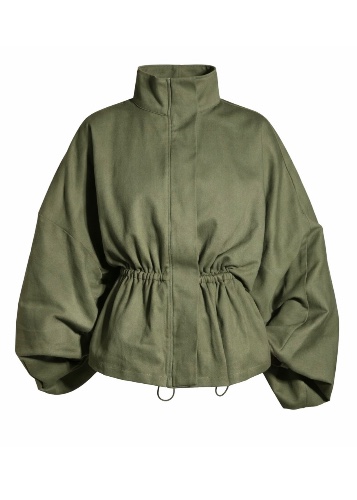 Olive Tailored Cinch Waist Jacket