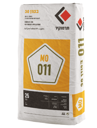 תרמוקיר 011 MO (בטון 30) – בטון מוכן לשימוש בעבודות בניין מגוונות