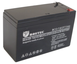 מצבר נטען 12 וולט 7.5 אמפר/שעה דגם RC12-7.5 Rostec