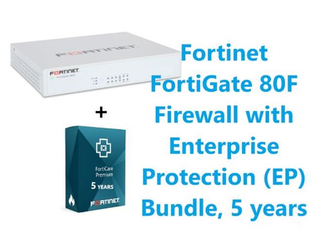 מכשיר ורשיון Fortinet FortiGate 80F Firewall with UTP Bundle 5Y