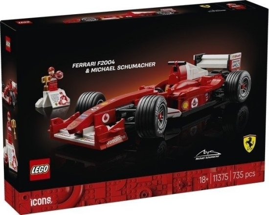 לגו טכני - מכונית  פרארי ומייקל שומאכר - LEGO  Ferrari F2004 and Michael Schumacher11375