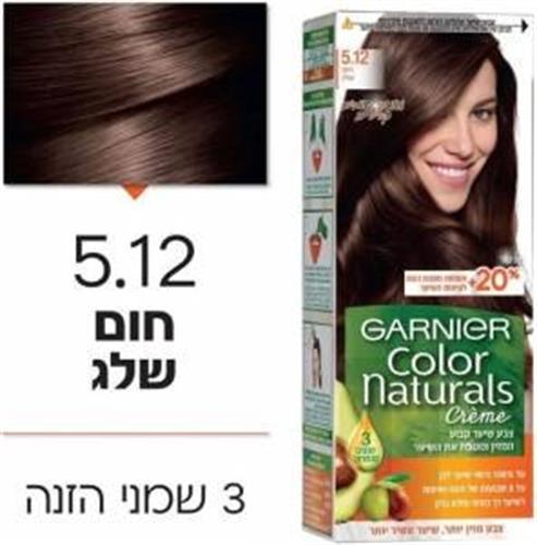 צבע שיער קולור נטורלס 5.12חום שלג 40מל