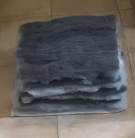 כרית אנרגטית ביואורגונומית טיפולית - קטיפה עם פרחים סרוגים - 45X45 ס"מ