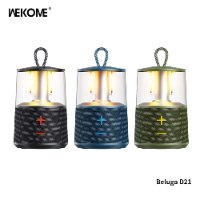 רמקול פרימיום משולב תאורת קמפינג נטענת Wekome Beluga D21