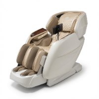 Front view of JERA MATE medical white full-body massage chair with modern ergonomic design and smart AI body scan.