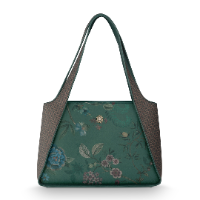תיק צד ירוק בינוני מידות 34x13x23 ס"מ דגם Bodhi Filou Flower