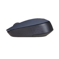 עכבר אלחוטי שחור/אפור Logitech M171 Retail – פריט בודד אפור כהה נראה בפרופיל עם גלגלת וצדדים מחוספסים 2 4GHz