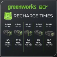 מטען מהיר נטען לסדרת - GREENWORKS 99557 80V PRO