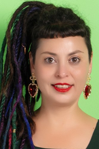 עגילי קליפס מתכת לב אבן אדומה